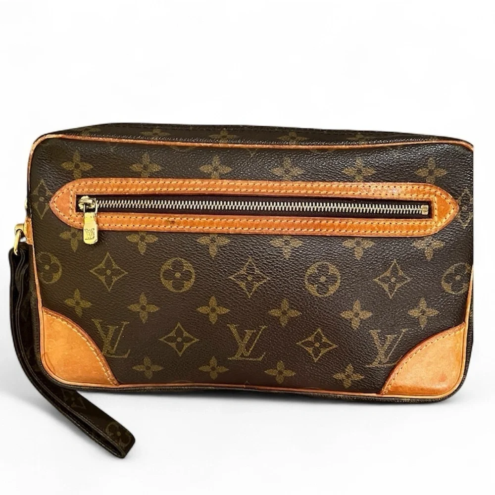Louis Vuitton Marley Wristlet Clutch Monogram PM Dragonne Circa 2002
